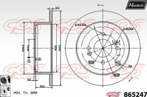 Maxtech 865247.6060 - Гальмівний диск avtolavka.club