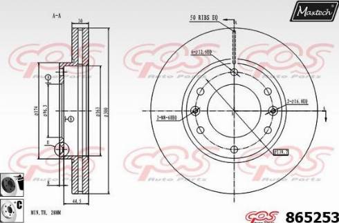 Maxtech 865253.6060 - Гальмівний диск avtolavka.club