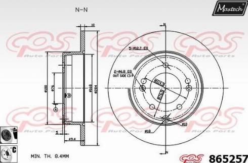 Maxtech 865257.6060 - Гальмівний диск avtolavka.club