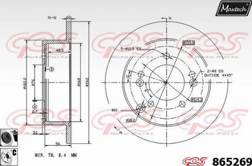 Maxtech 865269.6060 - Гальмівний диск avtolavka.club