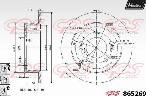 Maxtech 865269.6980 - Гальмівний диск avtolavka.club