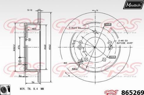 Maxtech 865269.0060 - Гальмівний диск avtolavka.club