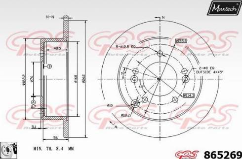 Maxtech 865269.0080 - Гальмівний диск avtolavka.club