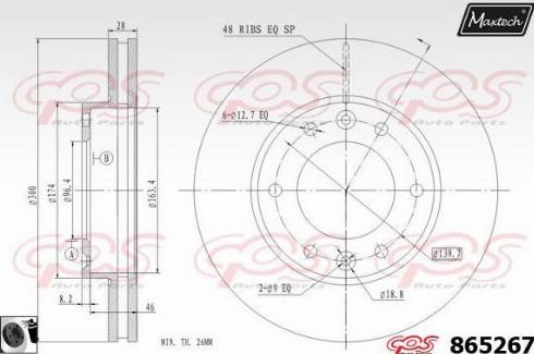 Maxtech 865267.0060 - Гальмівний диск avtolavka.club