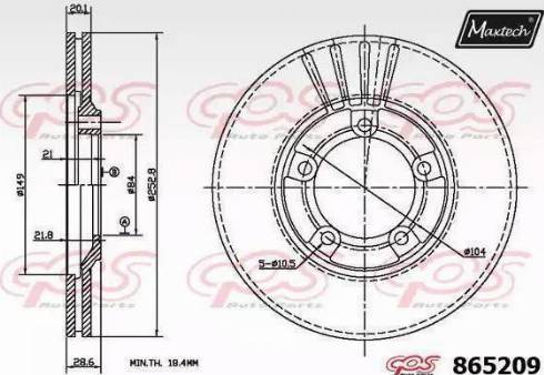 Maxtech 865209.6980 - Гальмівний диск avtolavka.club