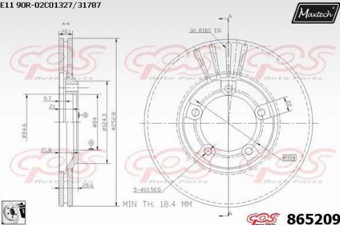 Maxtech 865209.0080 - Гальмівний диск avtolavka.club