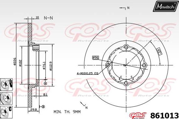 Maxtech 865209 - Гальмівний диск avtolavka.club