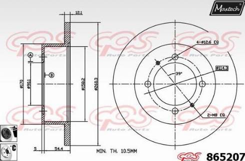 Maxtech 865207.6060 - Гальмівний диск avtolavka.club