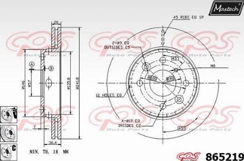 Maxtech 865219.6880 - Гальмівний диск avtolavka.club