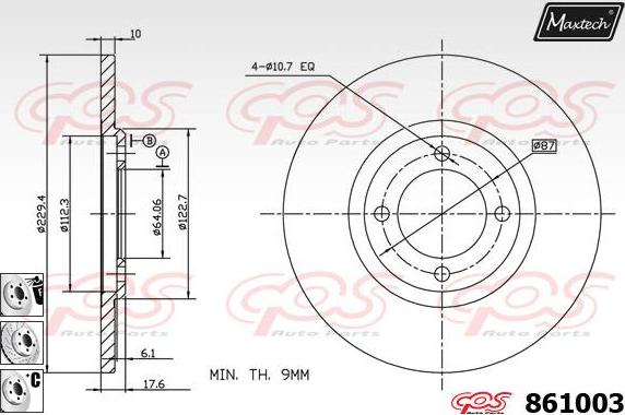 Maxtech 873590 - Гальмівний диск avtolavka.club