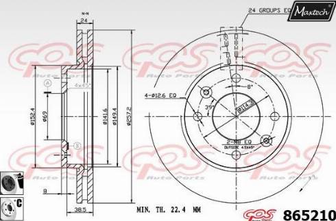 Maxtech 865210.6060 - Гальмівний диск avtolavka.club