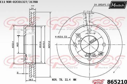 Maxtech 865210.0000 - Гальмівний диск avtolavka.club