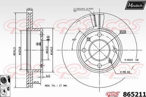 Maxtech 865211.6060 - Гальмівний диск avtolavka.club