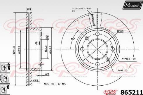 Maxtech 865211.6880 - Гальмівний диск avtolavka.club