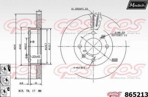 Maxtech 865213.6880 - Гальмівний диск avtolavka.club