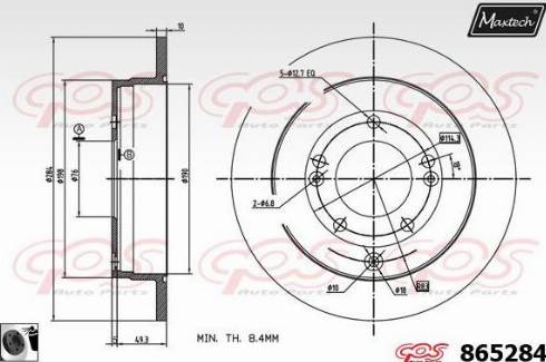 Maxtech 865284.0060 - Гальмівний диск avtolavka.club