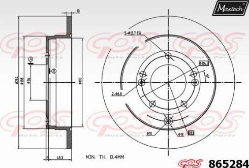 Maxtech 865284.0000 - Гальмівний диск avtolavka.club