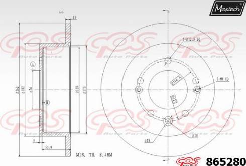 Maxtech 865280.0000 - Гальмівний диск avtolavka.club