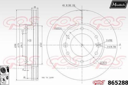 Maxtech 865288.6060 - Гальмівний диск avtolavka.club