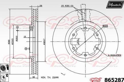 Maxtech 865287.6060 - Гальмівний диск avtolavka.club