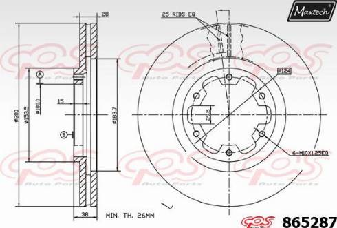 Maxtech 865287.0000 - Гальмівний диск avtolavka.club