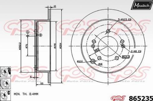 Maxtech 865235.6880 - Гальмівний диск avtolavka.club