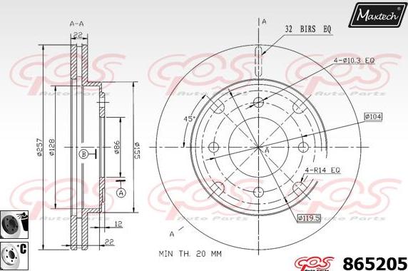 Maxtech 865235 - Гальмівний диск avtolavka.club