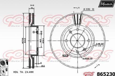 Maxtech 865230.6060 - Гальмівний диск avtolavka.club