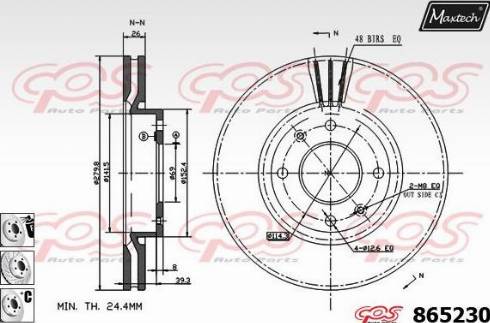 Maxtech 865230.6880 - Гальмівний диск avtolavka.club