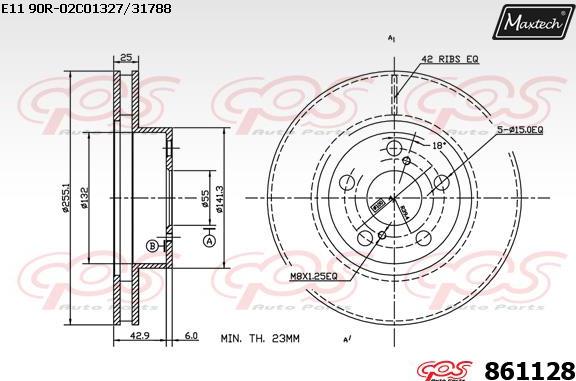 Maxtech 865230 - Гальмівний диск avtolavka.club