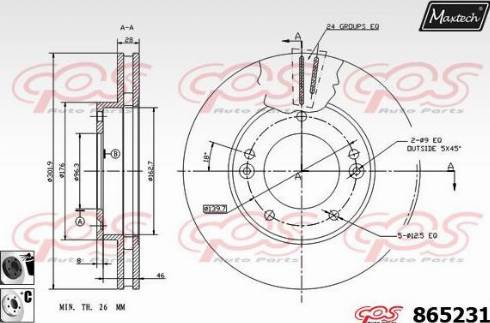 Maxtech 865231.6060 - Гальмівний диск avtolavka.club