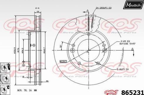 Maxtech 865231.6880 - Гальмівний диск avtolavka.club