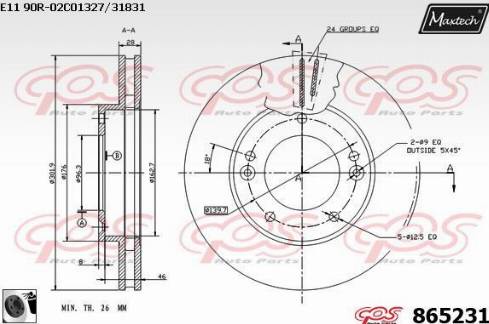 Maxtech 865231.0060 - Гальмівний диск avtolavka.club