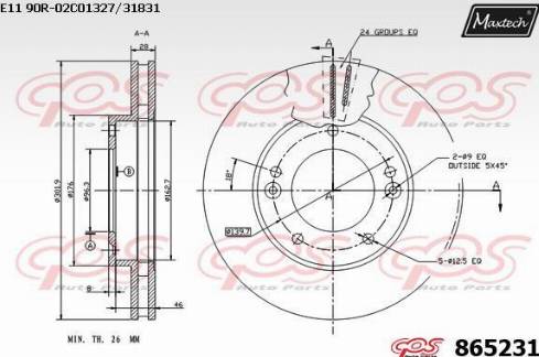 Maxtech 865231.0000 - Гальмівний диск avtolavka.club