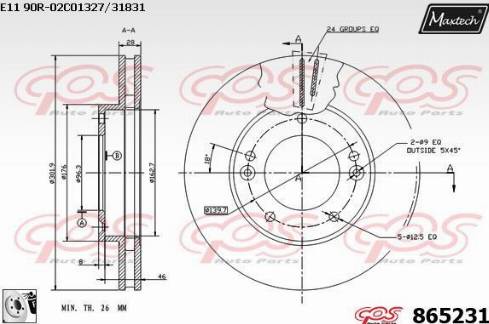 Maxtech 865231.0080 - Гальмівний диск avtolavka.club