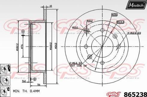 Maxtech 865238.6880 - Гальмівний диск avtolavka.club