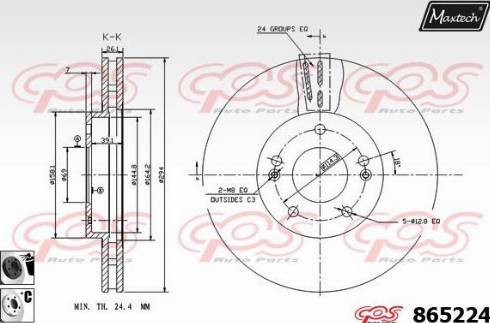 Maxtech 865224.6060 - Гальмівний диск avtolavka.club