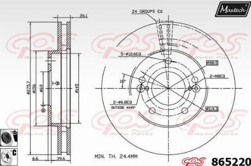 Maxtech 865220.6060 - Гальмівний диск avtolavka.club