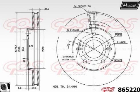 Maxtech 865220.0060 - Гальмівний диск avtolavka.club