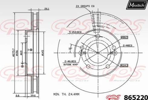 Maxtech 865220.0000 - Гальмівний диск avtolavka.club