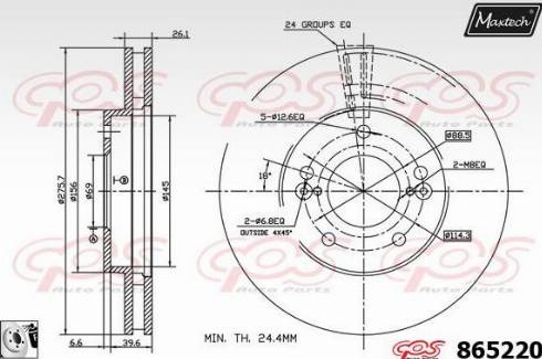 Maxtech 865220.0080 - Гальмівний диск avtolavka.club