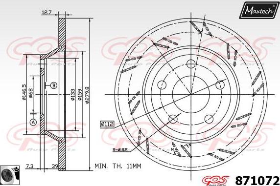 Maxtech 865222 - Гальмівний диск avtolavka.club