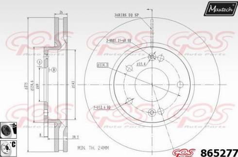 Maxtech 865277.6060 - Гальмівний диск avtolavka.club