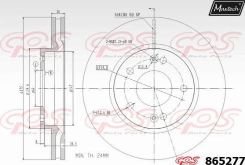 Maxtech 865277.0000 - Гальмівний диск avtolavka.club