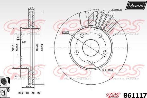 Maxtech 861090 - Гальмівний диск avtolavka.club