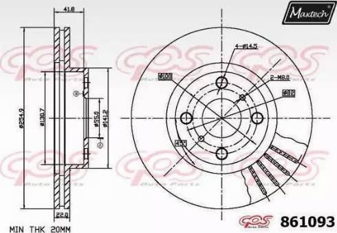 Maxtech 861093.6980 - Гальмівний диск avtolavka.club