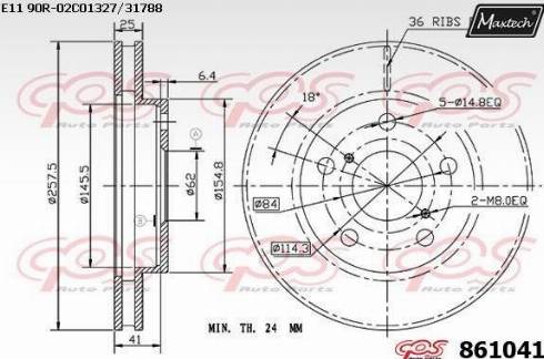 Maxtech 861041.0000 - Гальмівний диск avtolavka.club