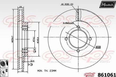 Maxtech 861061.6060 - Гальмівний диск avtolavka.club