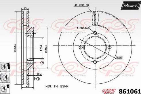 Maxtech 861061.6980 - Гальмівний диск avtolavka.club