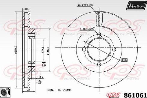 Maxtech 861061.0060 - Гальмівний диск avtolavka.club